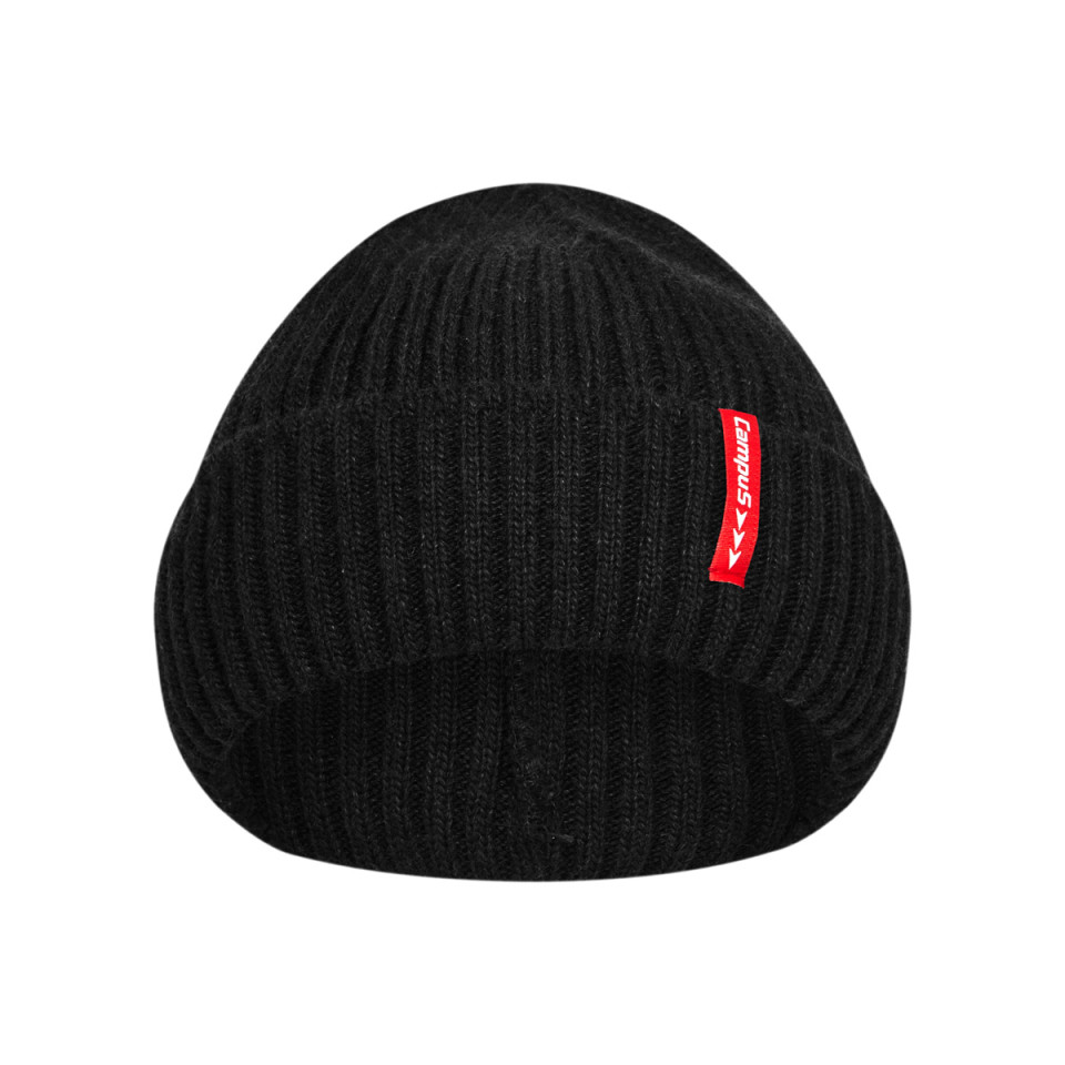 Czapka zimowa męska z wywinięciem z dzianiny - TERLAGO CAMPUS