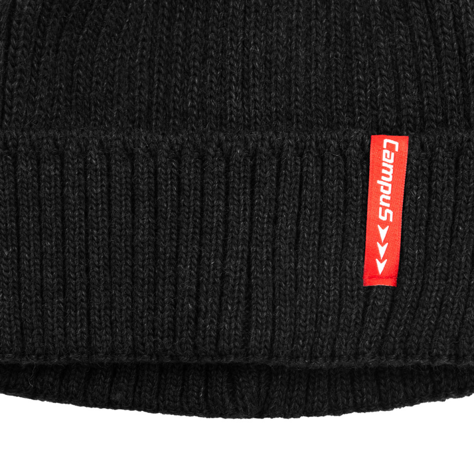 Czapka zimowa męska z wywinięciem z dzianiny - TERLAGO CAMPUS